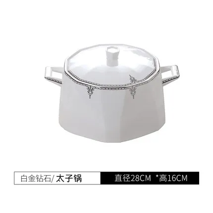 Tangshan оригинальная посуда из костяного фарфора, китайский набор посуды, бытовая Европейская керамическая обеденная миска, миска для риса, миска для лапши, большая миска - Цвет: 1