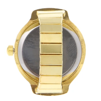 

Women Dial Quartz Analog Finger Ring Watch Butterfly Elastic Gift Creative Steel 634F