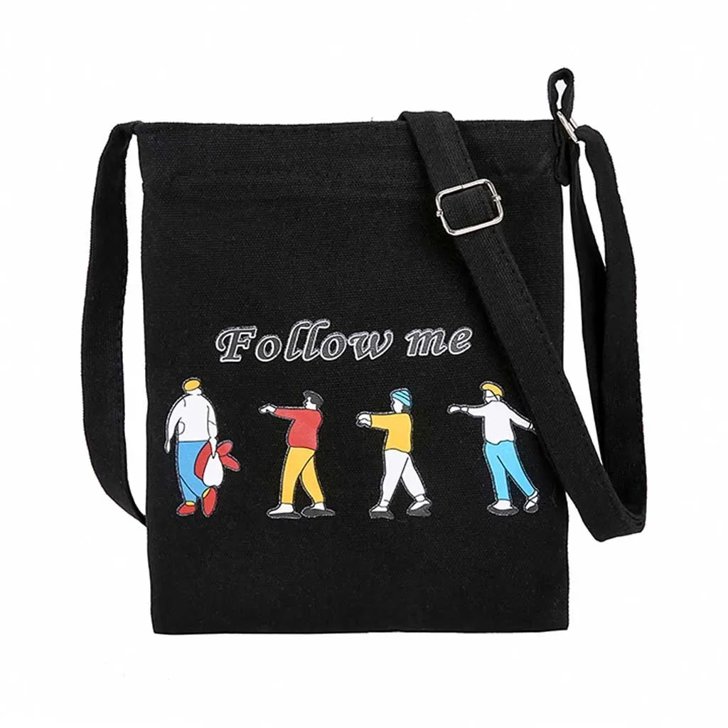 Женские забавные холщовые сумки для учащихся сумка на плечо девочек модная