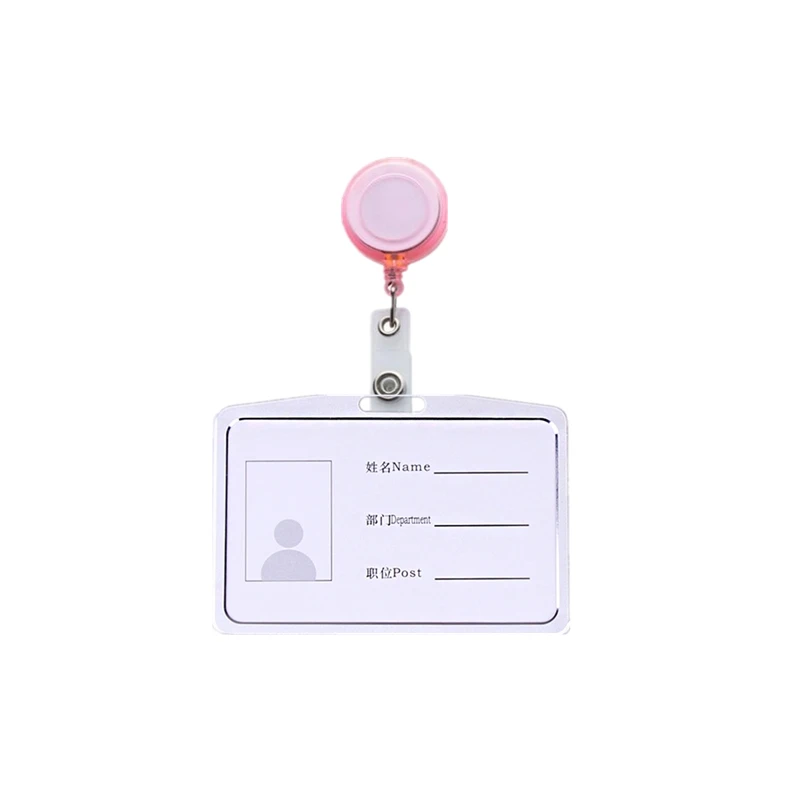 Retractable Pull Key Ring ID Badge Lanyard Name Tag Card Holder - Цвет: NO.5