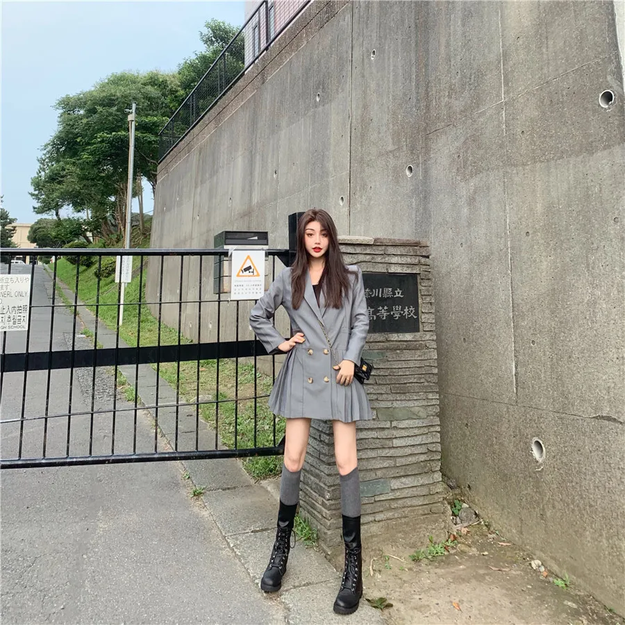 

Photo Shoot 2019 New Style Korean-style Elegant Retro Small Suit Coat Student Casual Western Style Tops