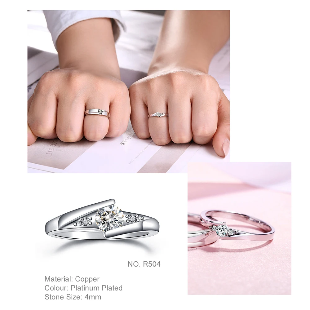 Engagement/Wedding Finger Rings For Women Austrian Cubic Zirconia Rose Gold Color Fashion Brand Jewelry For Women R239 wedding rings finger rings womens ring jewelry rings ring jewelry