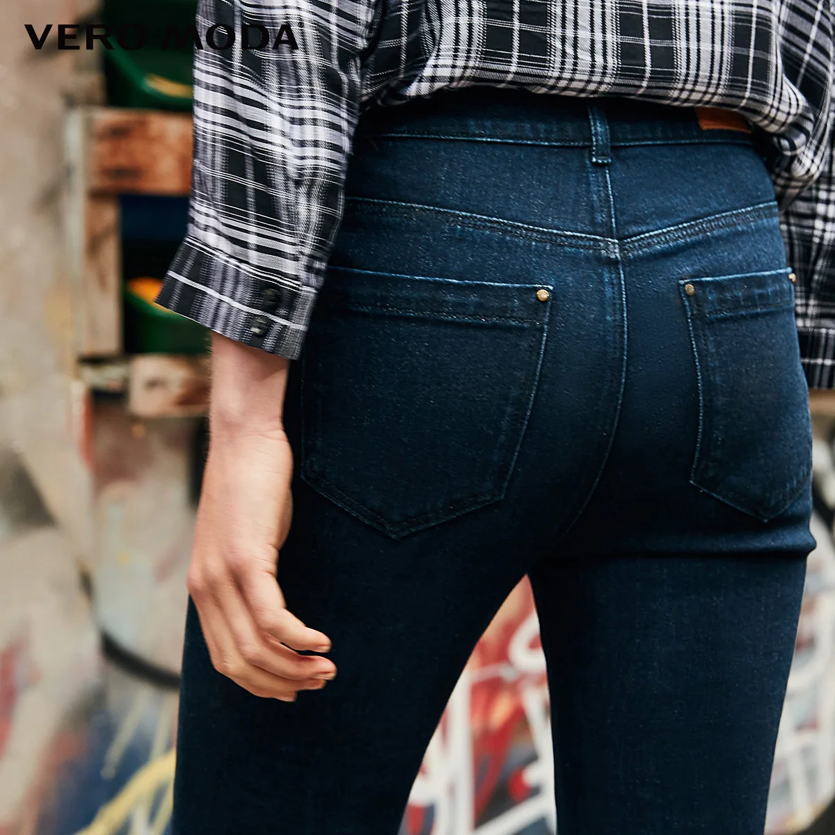 Vero Moda Новые поступления джинсы-клеш с разрезом из хлопка | 318332513