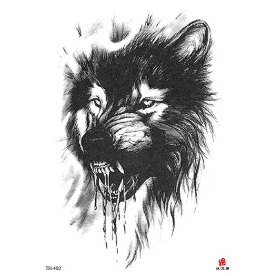 

Водостойкая временная татуировка, цветок, слюнявчик, волк, размер тела, поддельные татуировки, грудь, спина, живот, флеш-тату для женщин и девочек