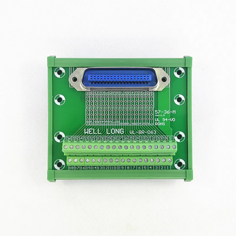 Крепление на din-рейку серии 57 36-Pin 0,08" разъем для штекерного коллектора Breakout Board