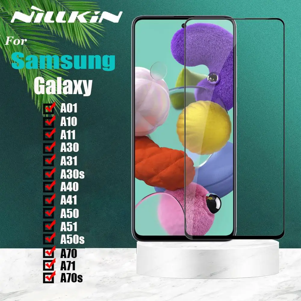 Закаленное стекло Nillkin с полным покрытием для Samsung Galaxy A50/A51/A50s/A70/A71/70s/A30/A30s/A31/A41/A11