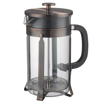 

Three-Layer Stainless Steel Strainer Coffee Pot French Press Coffee Maker Tea Pot High Borosilicate Glass Coffee Filter Bottle