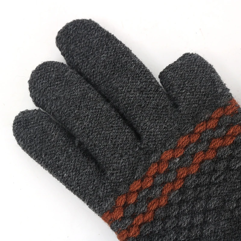 Зимние теплые мужские перчатки без пальцев Вязаные Шерстяные варежки для мальчиков Guantes экран чувство Велоспорт мужские перчатки Luvas