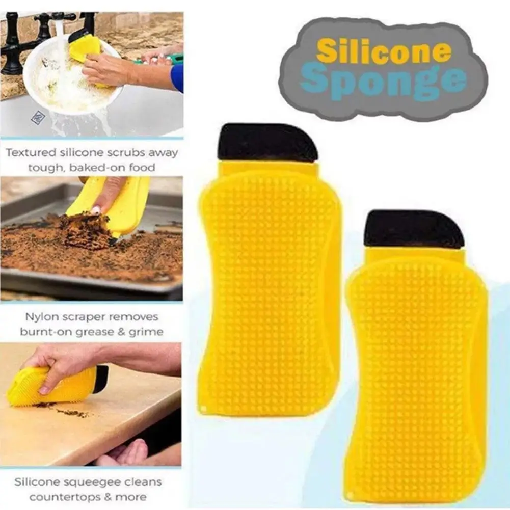 

Multifunction Silicone Cleaning Brushes Useful Washing Cleaning Kitchen Clean Brush Tool Dish Bowl Pan Cooking Bowl Easy Sp F0K1