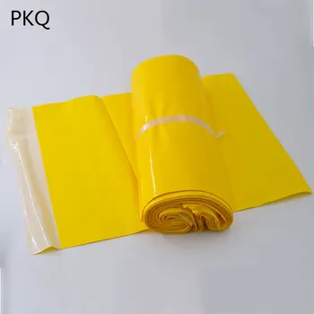 

100pcs yellow Plastic Courier Bags waterproof Poly Storage Bag Envelope plastic shipping envelope yellow Mailing Bags