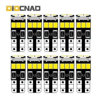 

10pcs W5W T10 Car LED Interior Light Auto Lamp Dome Trunk Bulb For skoda octavia a7 a5 fabia 2 rapid kodiaq superb ranger c max
