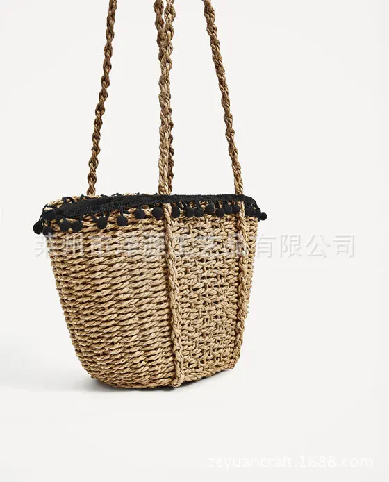 

2019 New Style March Ball-Shaped Beach Bag Straw Bag Factory Manufacturers Direct Selling