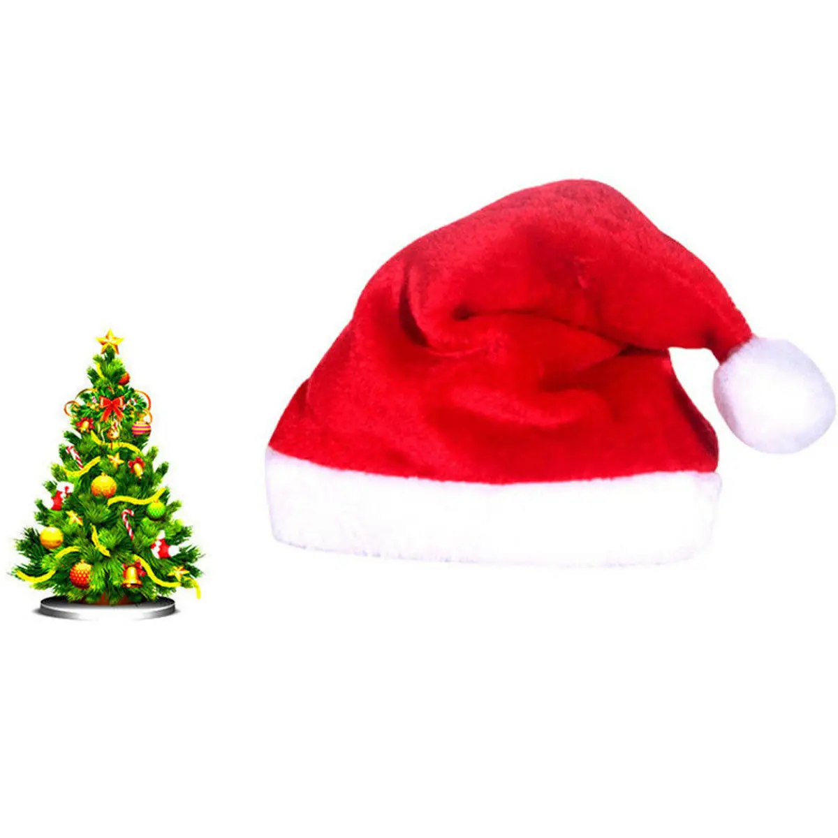 Pudcoco Новинка Рождество унисекс Санта-Клаус шапка теплые плюшевые эластичные шапка костюм для косплея
