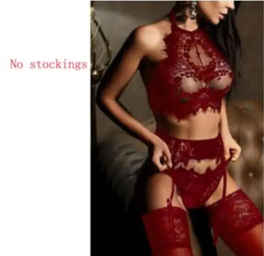 Baby Doll Lenceria Mujer размера плюс Babydoll нижнее белье для женщин сексуальный бюстгальтер и трусики бандажный набор наборы бюстгальтер+ трусы S-3XL - Цвет: 02 red