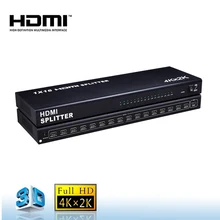 HDMI-compatible  splitter 1X16 16 way  HDMI-compatible 1.4 Splitter  1 in 16 out Adatper Split 4K 30Hz HDCP 2.2 3D HDR 1080P