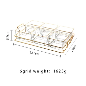 6 Bowl Glass and Metal Meze/ Nibbles Tray 1