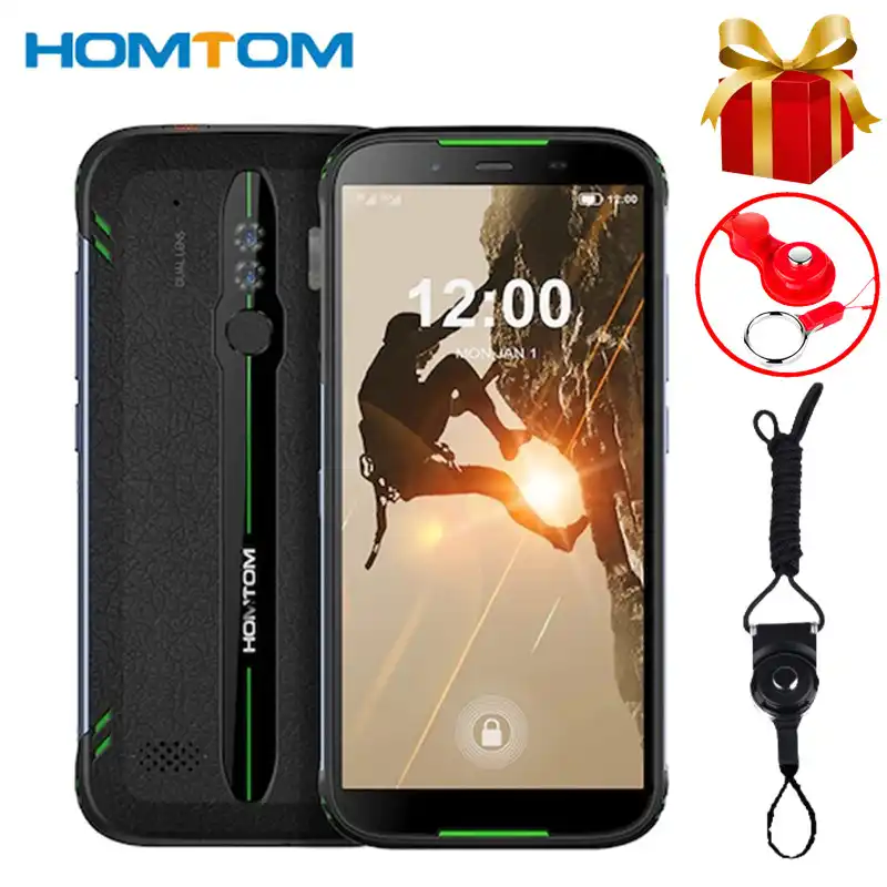 Смартфон HOMTOM HT80 IP68 2 Гб ОЗУ 16 ПЗУ 4G LTE на базе Android 10 экран 5 дюйма 18:9 HD +