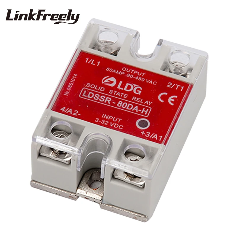 Ssr80dah Single Phase Solid State Relay Ssr Dc Ac Input 5v 12v 24vdc