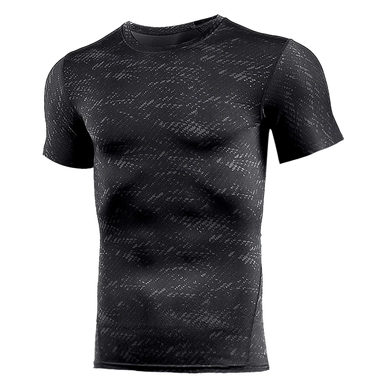 

Gym Shirt Compression Athletic Dry Fit Men Workout Sport T Running Tracksuits Fitness Short Sleeves Football Racing Shirts Wear