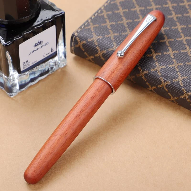 Горячая Jinhao деревянная перьевая ручка Размер F/M Wet/Architect/Fude перо на выбор 0,58 мм перьевая ручка ручки школьные офисные принадлежности подарок