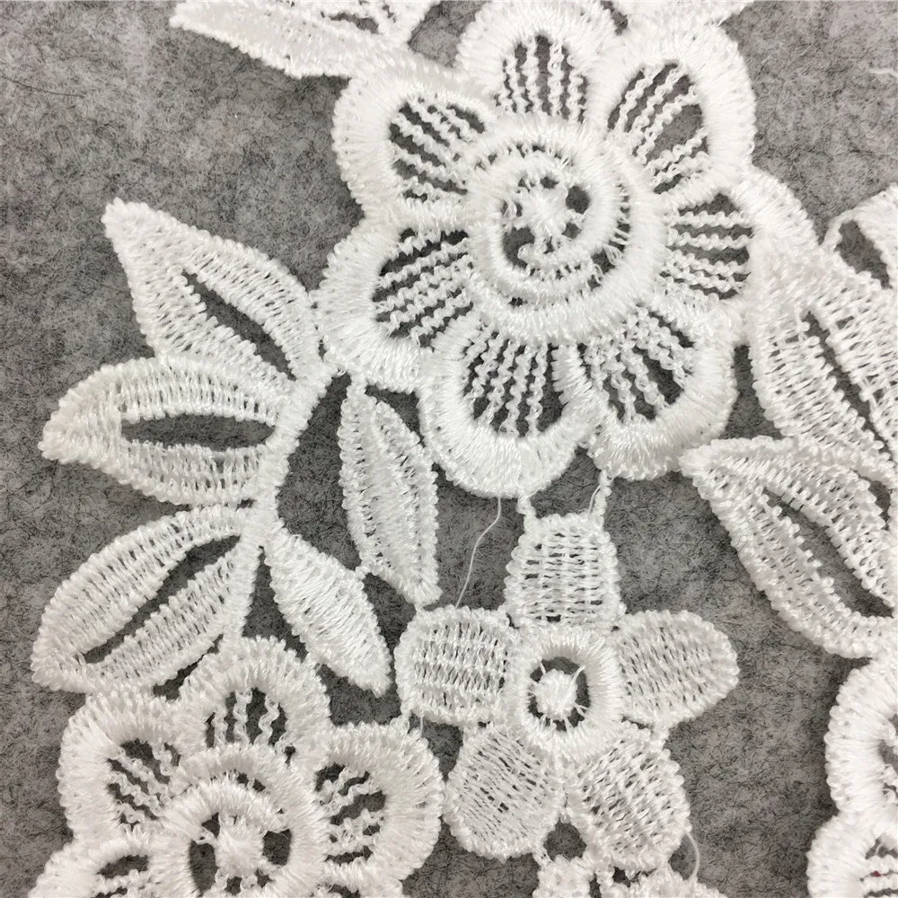 Embroidery Applique Lace Fabric Collar DIY Sewing Lace neckline Clothing Accessories Scrapbooking A pair lace fabric,lace garment accessories,lace sewing supplies,lace sewing accessories,lace accessories,clothing accessories