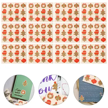 

18 Sheets Xmas Sealing Stickers Festive Delicate Self-adhesive Wrapping Decal Tag Sticker Sealing Sticker for Boxes Scrapbook Ba