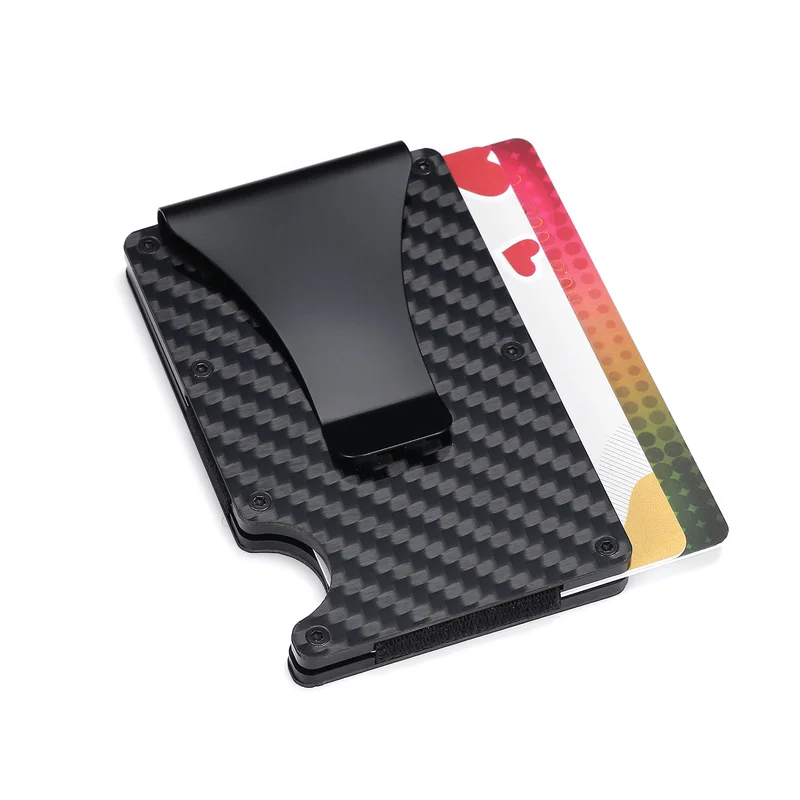 Bycobecy минималистичный кошелек из углеродного волокна кредитный держатель для карт Алюминиевый металлический Анти RFID блокирующий Бизнес банк id мужской держатель для карт