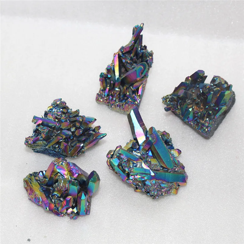 Натуральный QuartzCrystal Радужный титановый n кластер VUG Minerall с лечебным действием, образцы титановый кластер A1