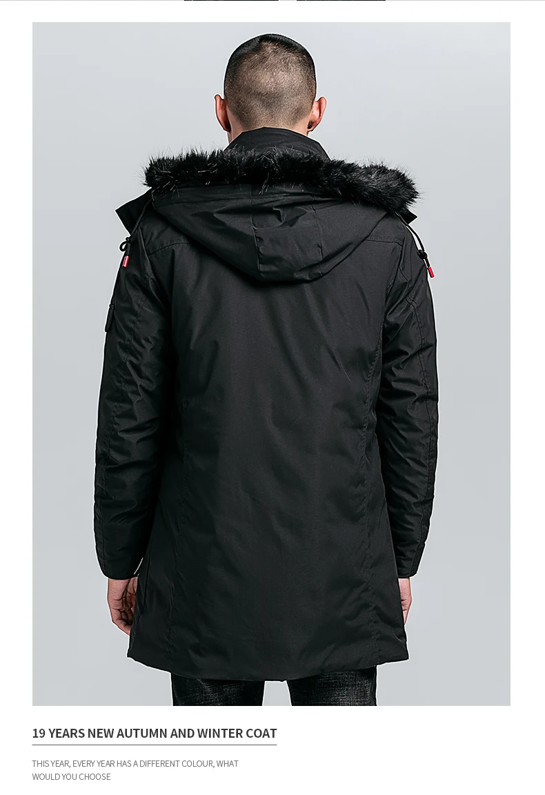 Зимняя куртка мужская длинная меховая парка с капюшоном для мужчин армейская Толстая Теплая мужская одежда ветрозащитная верхняя одежда тактическое спортивное пальто