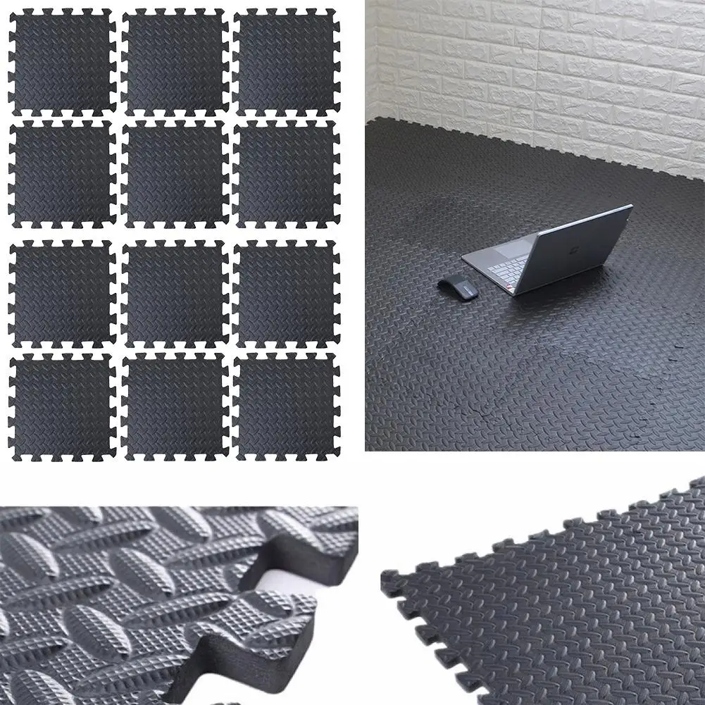 30*30cm Sports Protection Gym Flooring Mats Puzzle Exercise EVA Foam Interlocking Tiles For Home Indoor Workout 12PCS | Спорт и