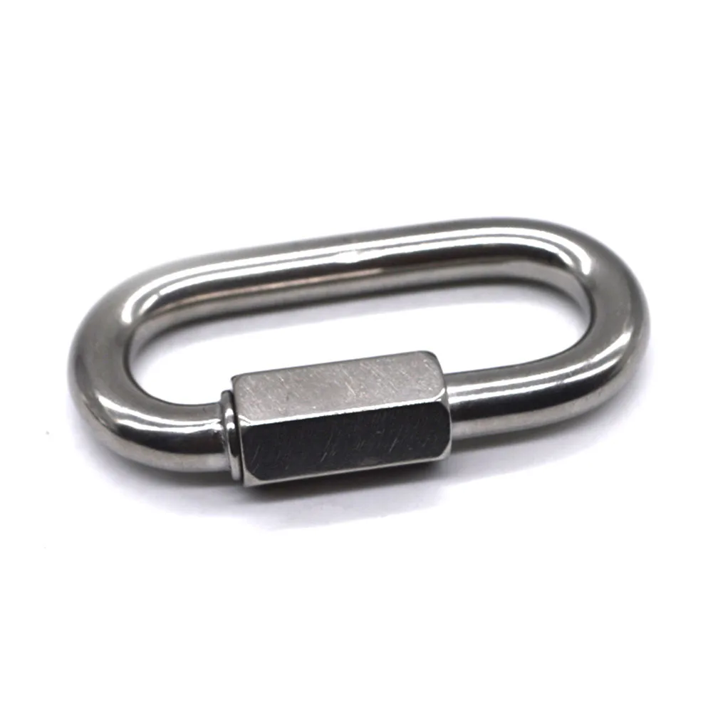

Carabiner Clip Outdoor Buckle Keychain Oval Locking Hiking Compact Mountaineering Hook Fishing Climbing Connector Reliable