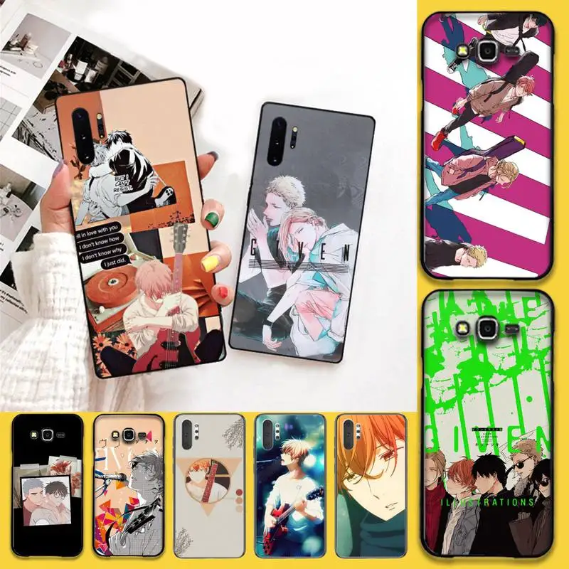 

HPCHCJHM Given Anime Fitted Soft Silicone Black Phone Case For Samsung Note 7 8 9 10 pro Galaxy J7 J8 J6 Plus 2018 Prime
