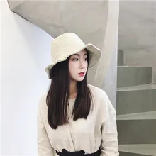 Рыбацкая женская шляпа в Корейском стиле, художественная Солнцезащитная шляпа в студенческом стиле, Мужская однотонная Весенняя Осенняя японская Стильная летняя шляпа