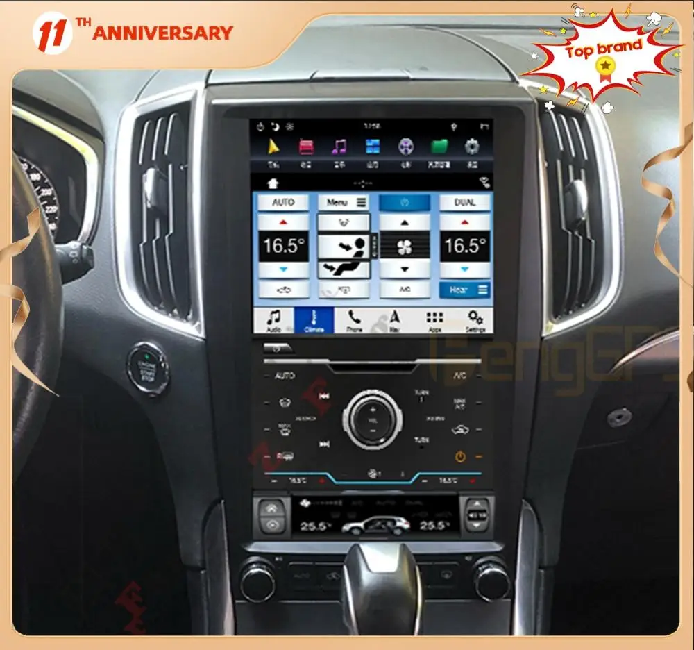 

13.6 in Vertical Tesla PX6 Android 9 4+64GB Car Radio Multimedia Player For Ford Edge 2015-2018 Car GPS Navigation DSP + CARPLAY