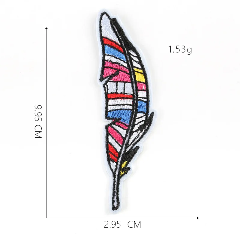 1-PCS-G-321 Примитивное племя Вышивка Патчи для футболки железо на полосках аппликации перо одежда наклейки для одежды значки@ G - Цвет: 1-PCS-G-321