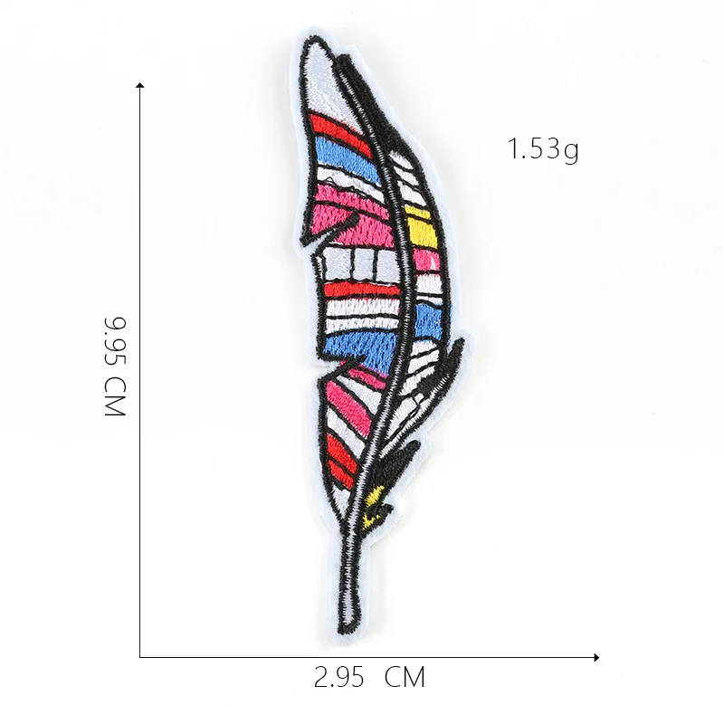 Примитивное племя Вышивка Патчи для футболки железо на полосках аппликации перо одежда наклейки для одежды значки@ G - Цвет: 1-PCS-G-321
