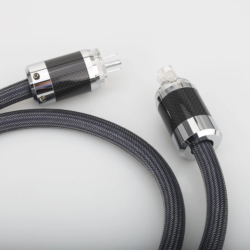 Audiocrast P101 DW15 Hi End OFC кабель питания с родиевым покрытием из углеродного волокна AC