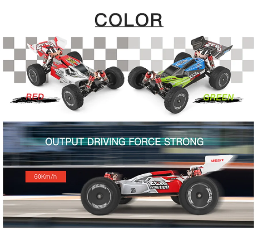 WLtoys 144001 A959B 레이싱 RC카, 70 KM/H 2.4G 4WD 전기 고속 자동차, 오프로드 드리프트 원격 제어 어린이 장난감