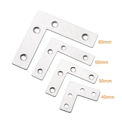 5pcs 4 Hole Angle Bracket Connection Strip Joint Board Plate Corner Furniture Fittings Connectors L Shape corner bracket
