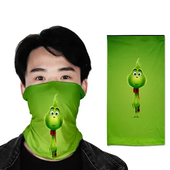 

Variety Magic Mask Multi-function Magic Headscarf Mask New Hair Monster Greench 3D Digital Color Print Green Adult Green monster