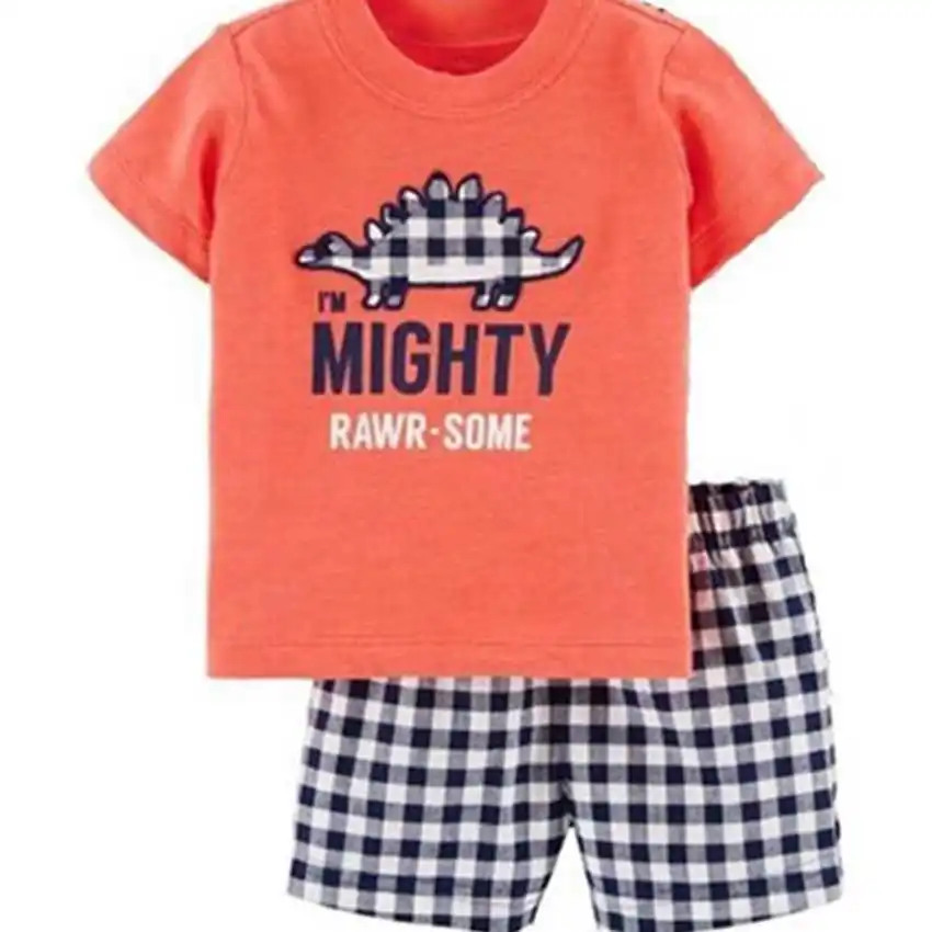 New Summer Kids Pajamas Children Sleepwear Baby Homewea Set Girls Cartoon Pyjamas Cotton Nightwear Boy Clothing 0-2Y