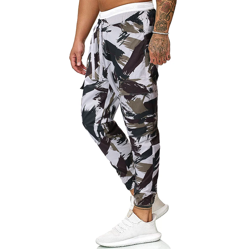 Мужские s граффити тактические брюки карго модные треники из хлопка мульти карман военные шаровары мужские Фитнес хип хоп спортивные брюки