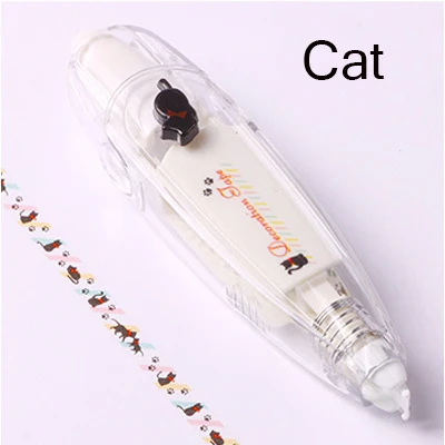 Cat 4 м длинная декоративная Корректирующая лента Kawaii креативный пресс тип Корейский мультфильм дневник наклейка для учебы канцелярские принадлежности для школы и офиса - Цвет: Cat