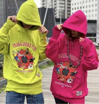 

vetements hoodies men women high quality cartoon embroidery vetements sweetshirts streetwear kanye west vetements pullovers