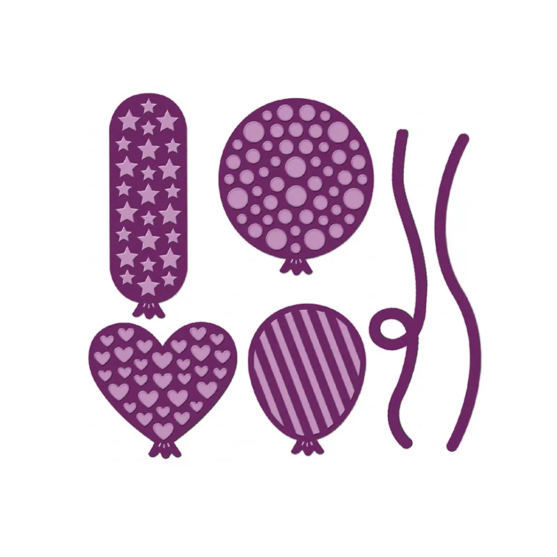 

YaMinSanNiO Heart Balloons Dies Metal Cutting Dies New 2019 Dies Scrapbooking for Card Making Embossing Cuts Stencil Craft Dies