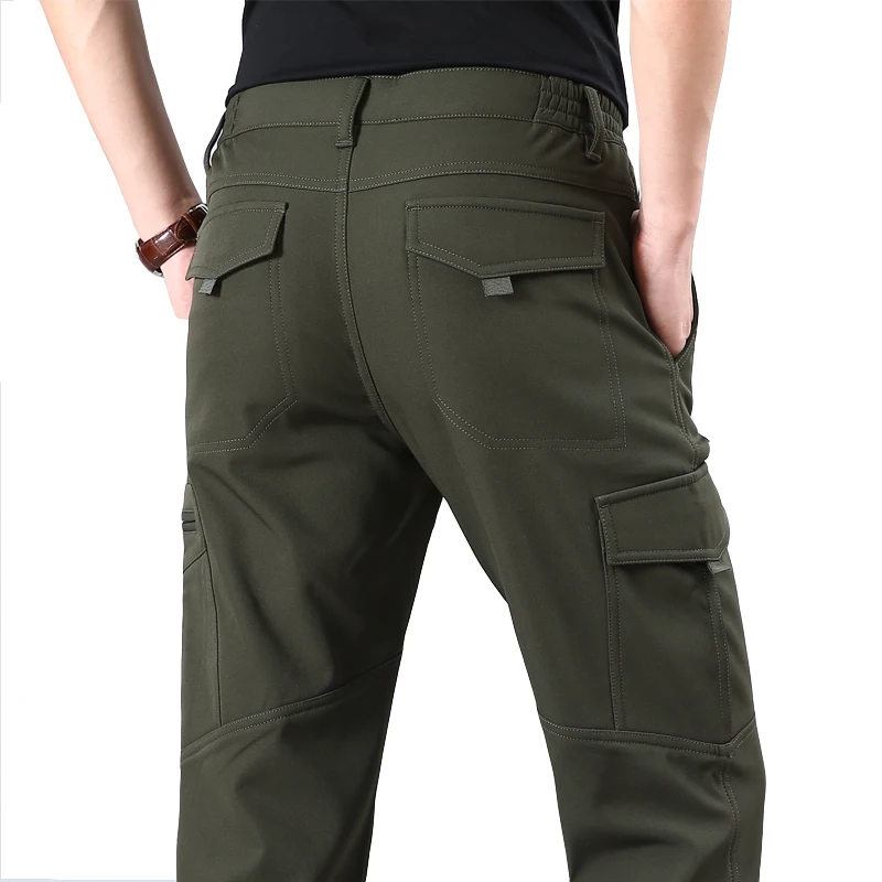 M-4XL Men's Fleece Pants Hiking Pants Men Winter Trekking Fishing Pants, Waterproof Trekking Trousers, Tactical Winter Pants