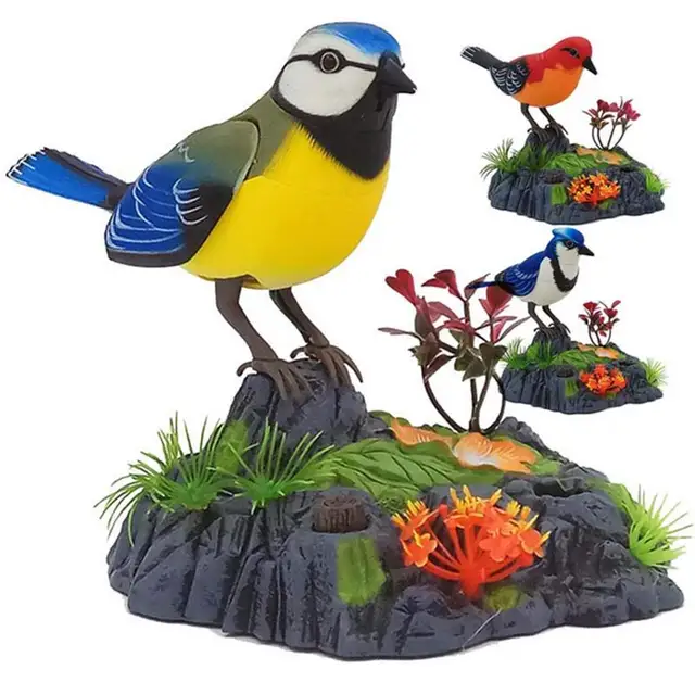 Electronic Talking Repeating Parrot Singing Chirping Bird With Motion Sensor Activation Pronunciation Kids Electric Animal Toy 1