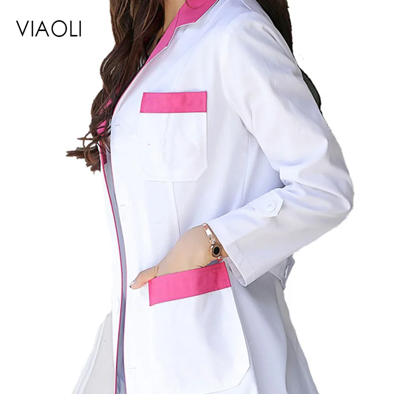 Pharmacy Doctor Overalls Uniform Nurse Health Coat Work Wear & Uniforms Fashion Women Medical Suit Long Sleeved 2 Colors Coats