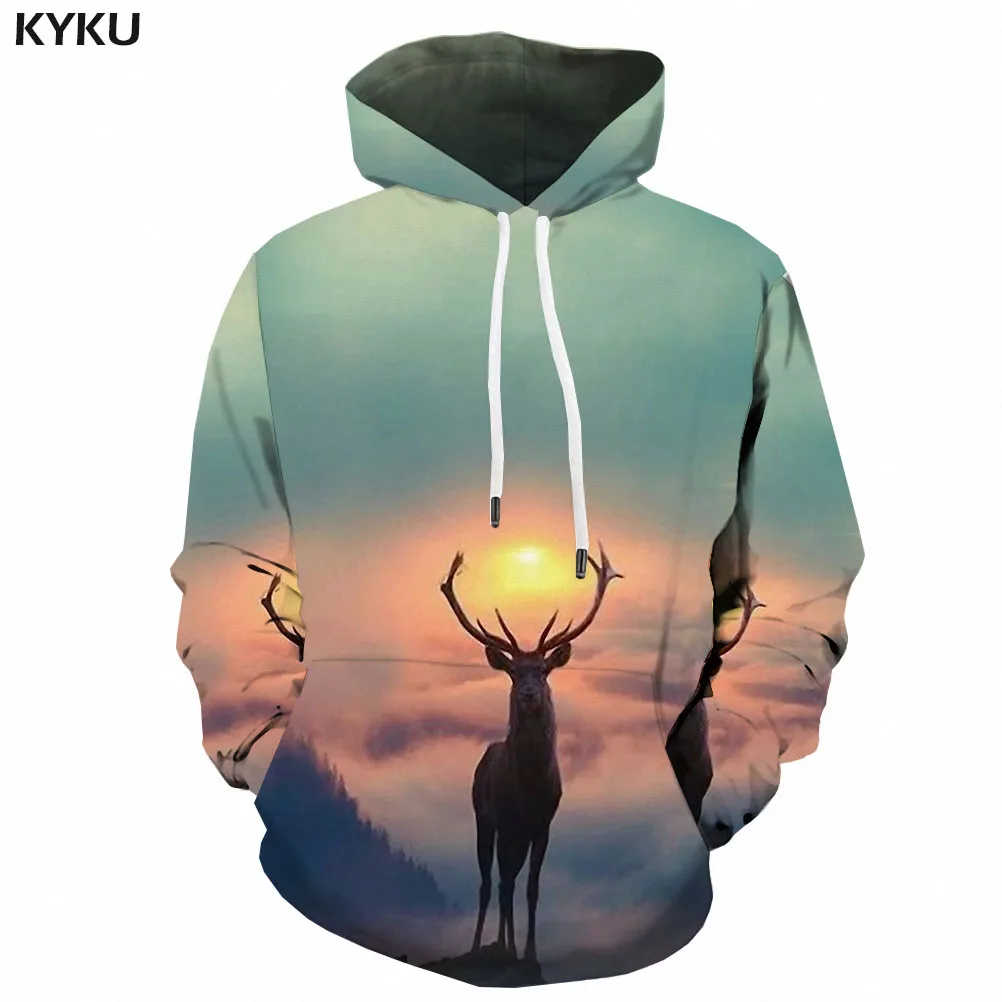 3d deer hoodies