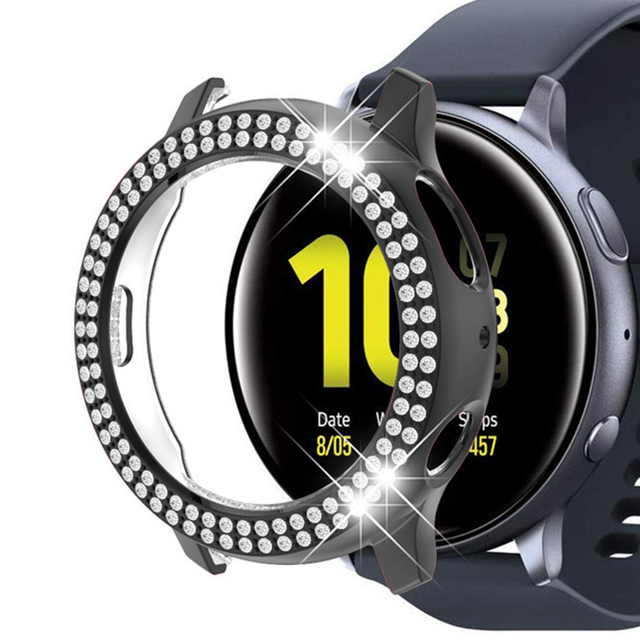Diamond Case For Samsung Galaxy Watch Active 2 40mm 44mm Bumper Protective cover For Active 1 Smart Watch Accessories